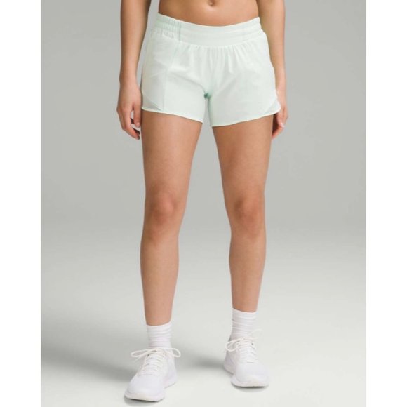 Lululemon Athletic Hotty Hot LR Lined Short 4” Mint Moment NWT Women’s Size 6 - Picture 2 of 12
